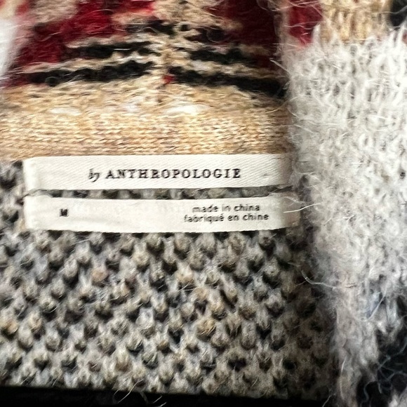 By Anthropologie Paloma Fringed Animal Print Cardigan Sweater - Picture 10 of 16